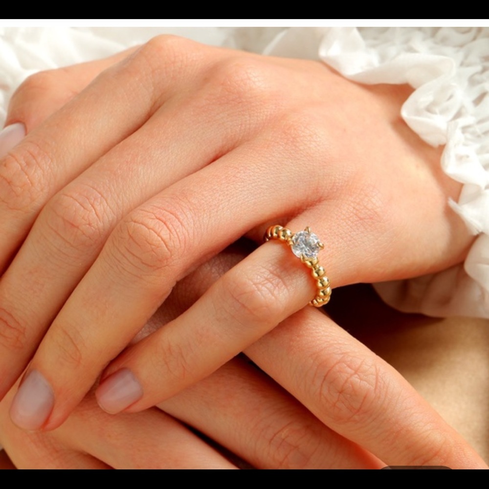✨Fashion Simple Style Zircon Rhinestone Ring